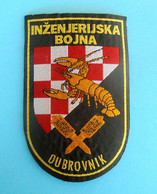 INŽENJERIJSKA BOJNA - DUBROVNIK ... Croatia Army Old Rare Patch * Croatie Armee Kroatien Croazia Croacia - Ecussons Tissu