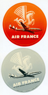 AVIATION - LOT DE 2 AUTOCOLLANTS PUBLICITAIRES AIR FRANCE - Aufkleber