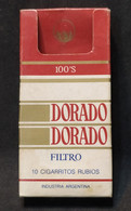 Caja Cigarrillos Dorado 100’s – Origen: Argentina - Contenitori Di Tabacco (vuoti)