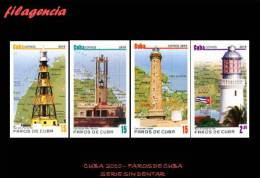 PIEZAS. CUBA MINT. 2010-17 FAROS DE CUBA. SERIE SIN DENTAR - Imperforates, Proofs & Errors