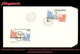 EUROPA. CHECOESLOVAQUIA. ENTEROS POSTALES. MATASELLO ESPECIAL 1975. SERVICIO FILATÉLICO. MATASELLO BRATISLAVA - Omslagen