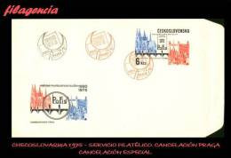 EUROPA. CHECOESLOVAQUIA. ENTEROS POSTALES. MATASELLO ESPECIAL 1975. SERVICIO FILATÉLICO. MATASELLO PRAGA - Sobres