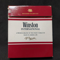 Caja Cigarrillos Winston International – Fabricados En USA – Estampillado Y Vendido En Argentina - Contenitori Di Tabacco (vuoti)