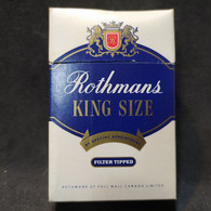 Caja Cigarrillos Rothmans King Size – Origen: Canadá - Contenitori Di Tabacco (vuoti)
