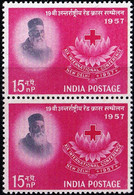 INDIA-1958- 19th INTERNATIONAL RED CROSS CENTENARY- PAIR-MNH- SCARCE-B9-2026 - Nuevos