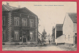 Sart-Lez-Spa - Place Du Marché - Maison Communale - 1922 ( Voir Verso ) - Jalhay