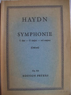 Haydn, Symphonie G Dur - G Major - Sol Majeur - Music