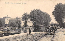 80-HAM- VUE DU CHATEAU ET DU CANAL - Ham