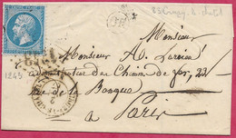 Yonne-Lettre-Gros Chiffre 1243 Cruzy Le Chatel Sur N°22 - 1849-1876: Classic Period