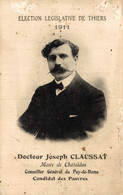 N°97292 -cpa Docteur Joseph Claussat -maire De Chateldon( - Chateldon