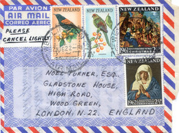 1962 Nouvelle-Zélande Aérogramme Wellington For London - Bird - Christmas - Oiseau - Noël - Poste Aérienne