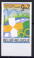 BELGICA SELLO SIN DENTAR IMPERFORATE CROIX JAUNE ET BLANCHE ONG - Against Starve