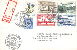 NORWAY - REGISTERED MAIL SORTLANDMESSEN > GERMANY 1977  / 4-44 - Briefe U. Dokumente