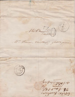 Brigade Française Italie Sur LAC Division D’occupation 31 Aout 1854 Civita-Vecchia Pour Metz - Army Postmarks (before 1900)
