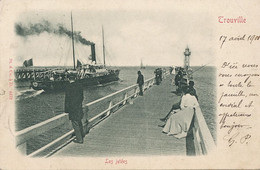 Trouville Ferry 1901 Ferry Boat Phare Vers Cousances Jura - Ferries