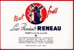 Buvard Produits Reneau, Cuincy, Nord. - Produits Laitiers