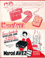 Lot De 3 Buvards Marcel Avez, Sacs Et Articles De Voyage. Cachet G.Carpentier, Croix, Sur 1 Buvard. - Collections, Lots & Series