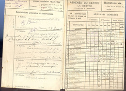 LA HESTRE   Bulletin 1918-19 - Diploma & School Reports