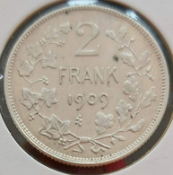 Belgium 1909 - 2 Frank VL Zilver/Brede Baard - Leopold II - Morin 196 - Pr/FDC - 2 Frank