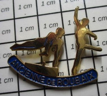 513j Pin's Pins / Beau Et Rare / SPORTS / GYMNASTIQUE HOMME ET FEMME ANCIENNE DE ROUBAIX - Gymnastics