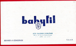 Buvard Babyfil, Aux Galeries D'Orléans. - Textile & Vestimentaire