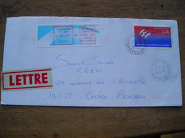 1989 Etiquette De Guichet 36000 Châteauroux St Jean 1,50F Timbre Bicentenaire - 1988 Type « Comète »