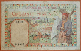 ALGERIE 1945 . CINQUANTE FRANCS. - Algérie