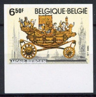 BELGICA BELGIUM SELLO SIN DENTAR IMPERFORATE MONS BERGEN CARRUAJE STAGE COACH - Diligences