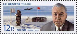 Russia  2010. Birth Anniversary Of E. Feodorov. Famous People. Arctic. Airplane. Scientist Polar Explorer. MNH - Unused Stamps