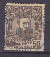 Belgian Congo 1887 Mi. 9,  50c. King König Leopold II. Von Belgien Deluxe MATADI Cds. (2 Scans) - 1884-1894