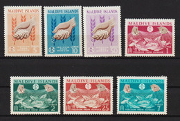 MALEDIVEN 1963 MiNr 124-128 ** Mint MNH - Maldivas (...-1965)