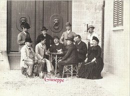 Foto Riproduzione " Copyright  Fratelli Alinari "  1880 Gruppo Di Giocatori Davanti Al Portone - Personnes