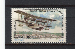 ISRAEL - Y&T N° 934° - Aviation - Scipio-Short S.17 Kent - Gebruikt (zonder Tabs)