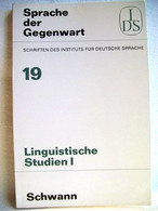 Linguistische Studien I - Lexiques
