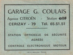 79 CERIZAY - Garage COULAIS .Bon D'essence Station Elf. - Automobilismo