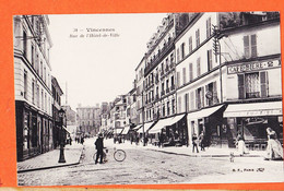 VEN236 ♥️ Peu Commun VINCENNES 94-Val Marne Cycliste Café Du MIDI Rue Hotel De Ville 1900s B.F Paris 34 - Vincennes