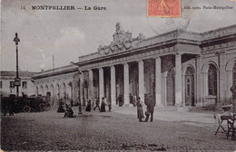 CPA - 34 - MONTPELLIER - La Gare - Animation - Voiture - - Montpellier