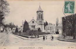 CPA - 91 - SOISY SOUS ETIOLLES - L'Eglise - Enfants - ND PHOT - Otros & Sin Clasificación