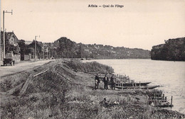 CPA - 91 - ATHIS - Quai De L'Orge - Animée - Barque - Athis Mons