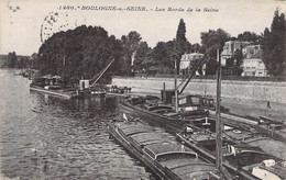 CPA - 92 - BOULOGNE Sur SEINE - Les Bords De La Seine - Péniche - Boulogne Billancourt