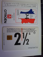 NETHERLANDS / CHIP ADVERTISING CARD/ HFL 2,50   /  CITROEN/AUTOTRON ROSMALEN         CRE  081  ** 11677** - Privé