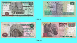 EGYPTE 2008 Lot De 2 Billets 5 Pound - P.63c.8  SUP EF - 2009 10 Pound - P.64c.16 SUP EF - Egitto