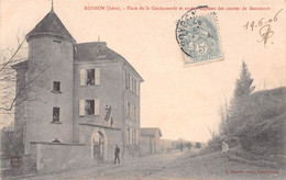 ROYBON (Isère) - Place De La Gendarmerie Et Ancien Château Des Comtes De Beaumont - Roybon