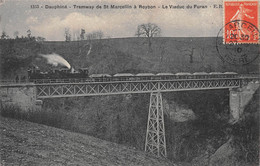 Passage Du Tramway De Saint-Marcellin à ROYBON (Isère) - Le Viaduc Du Furan, Par St-Antoine-l'Abbaye - Roybon