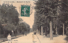 CPA - 92 - NEUILLY - Ile De La Jatte - Colorisée - Boulevard De Neuilly - Animée - Enfant - Neuilly Sur Seine