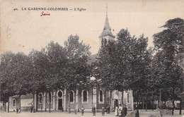 CPA - 92 - LA GARENNE Colombes - L'Eglise - Animée - La Garenne Colombes