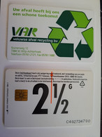 NETHERLANDS / CHIP ADVERTISING CARD/ HFL 2,50   /  VELUWSE AFVAL RECYCLING     /     CRE  088 ** 11696** - Privat