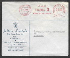 Portugal EMA Cachet Rouge Shampooing Traital 3 élimine Les Pellicules 1960 Shampoo Removes Dandruff Meter Franking - Maschinenstempel (EMA)