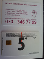 NETHERLANDS / CHIP ADVERTISING CARD/ HFL 5,--   /  NOCTUA-COLLEGE       /     CRE  008 ** 11700** - Privé