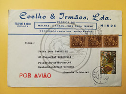 1971 BUSTA INTESTATA COVER PORTOGALLO PORTUGAL BOLLO WINE VINHO OBLITERE' MINDE FOR ALEMANHA - Briefe U. Dokumente